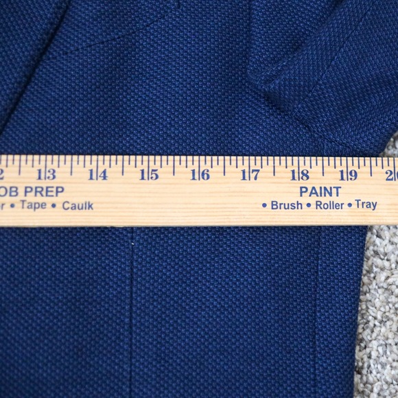 Salvatore Ferragamo Blue Textured Cotton Blazer 50 8R Made in Italy Sport Coat - Picture 11 of 14